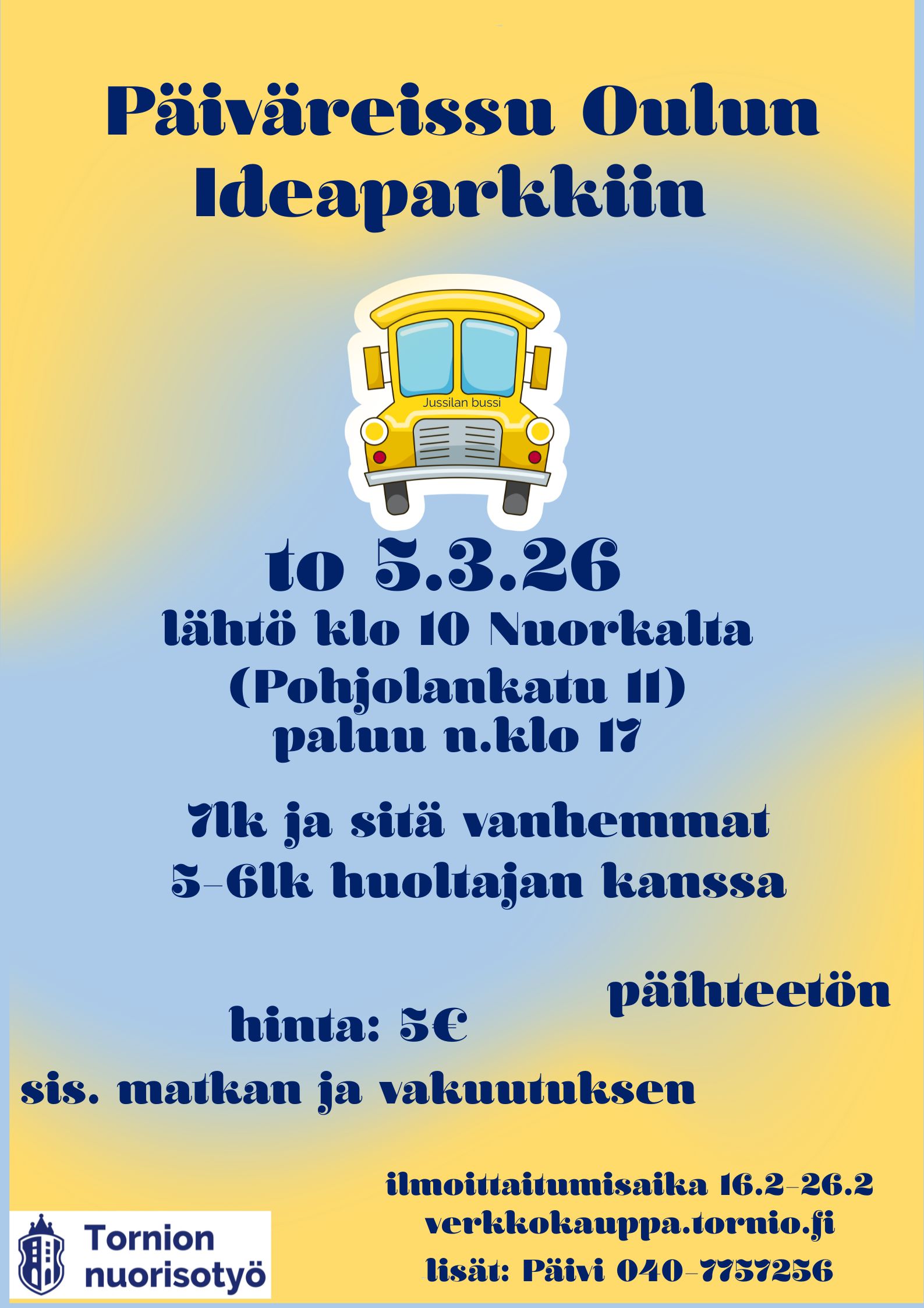 Päiväreissu Oulun Ideaparkkiin