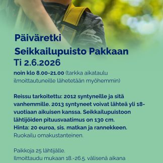 Päiväretki Seikkailupuisto Pakkaan